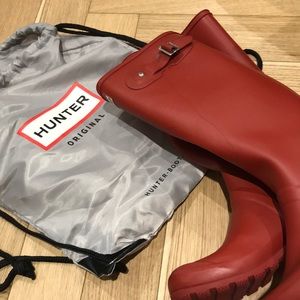 Hunter Rain Boots in Red